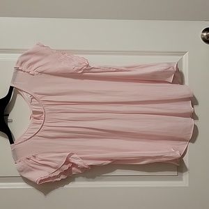 Women's Lauren Conrad Pink 1X Short sleeve, blouse.